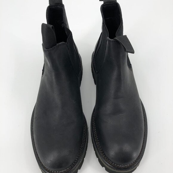 Steve Madden Black Leather Combat & Moto Boots | Excellent Condition